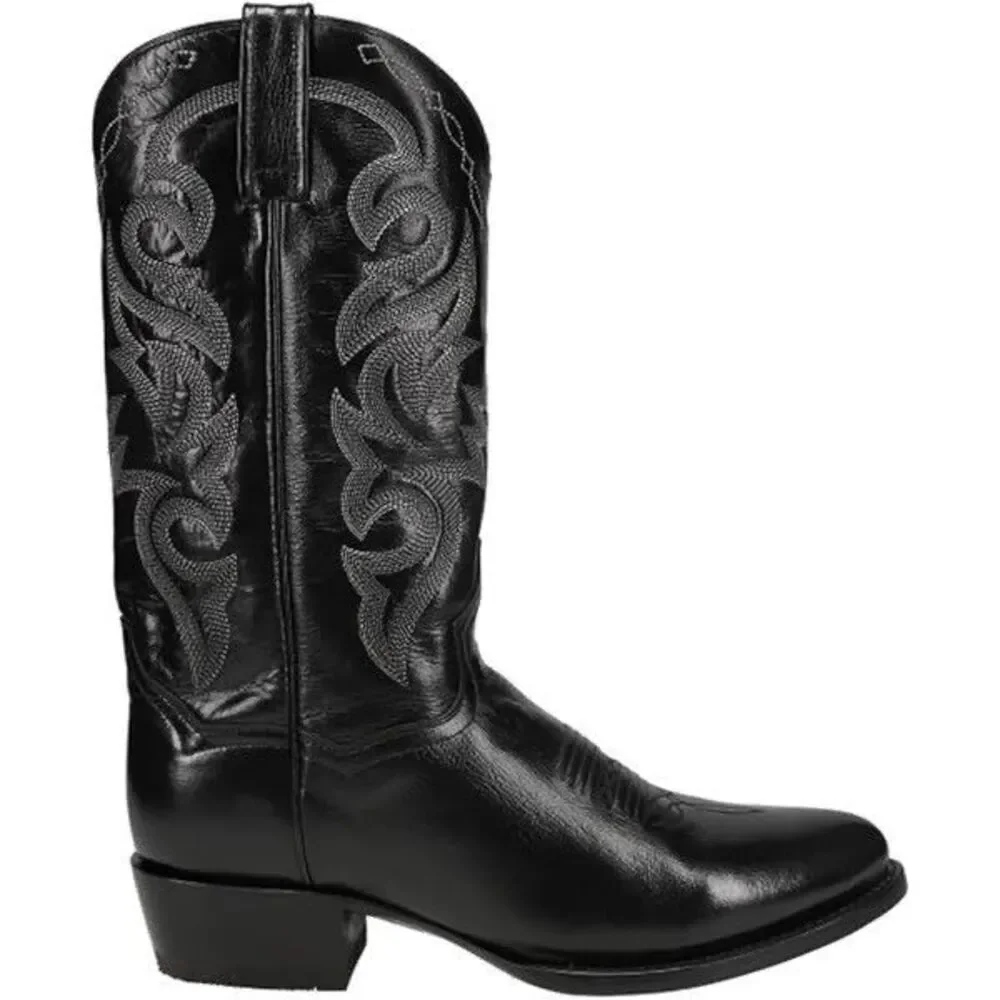 Dan Post Black Men's Size 10 D Pebble Grain Cowboy Boots